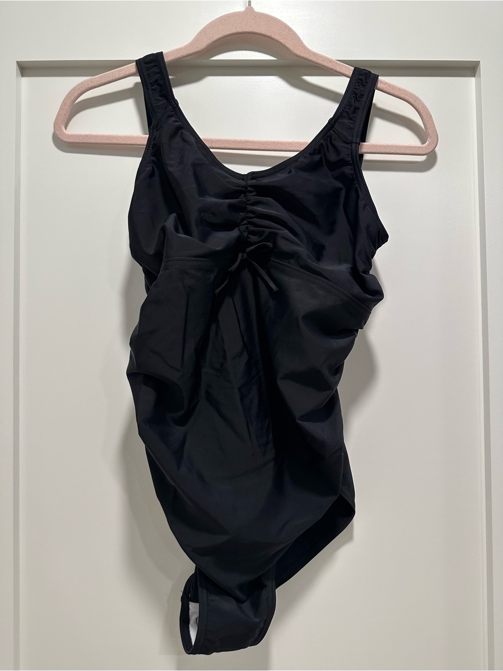 Maternity Speedo Black Ruched Front One-Piece Swimsuit